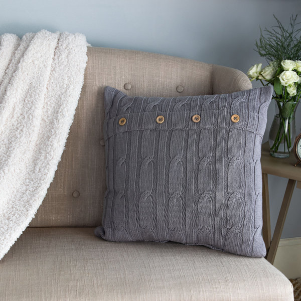 sweater knit throw pillow