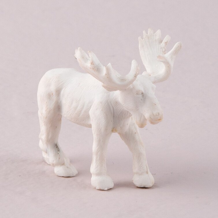 Miniature Animals Ceramic 1 pcs Brown Color Deer Ceramic Figurine Hand painted