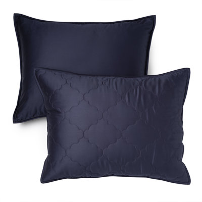 Emerson 100 Cotton Zipper Sham Martha Stewart Color Navy Emerson 100 Cotton Zipper Sham Martha Stewart Color Navy