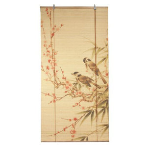 Love Birds Beige Roll-Up Shade