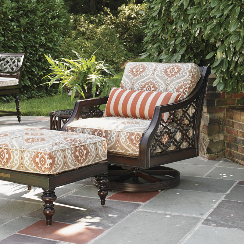 Tommy Bahama Outdoor Sands Swivel Patio Chair With Sunbrella Tommy Bahama Outdoor Sands Swivel Patio