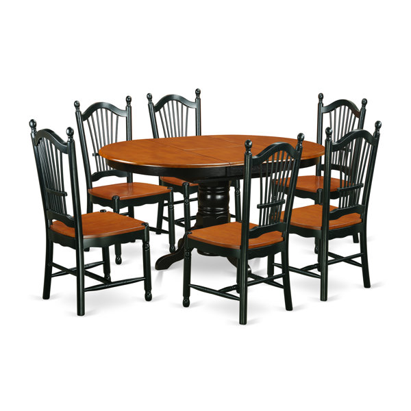 Aimee 7 Piece Solid Wood Dining Set By August Grove #1