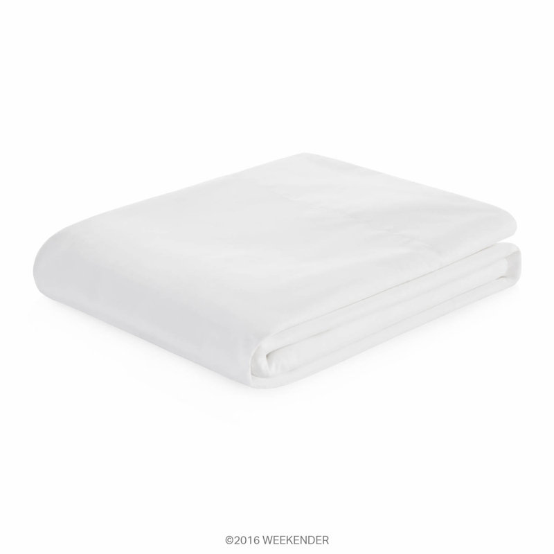 Full XL WEEKENDER 200 Thread Count Hotel Fitted Sheet White Cotton Rich Blend