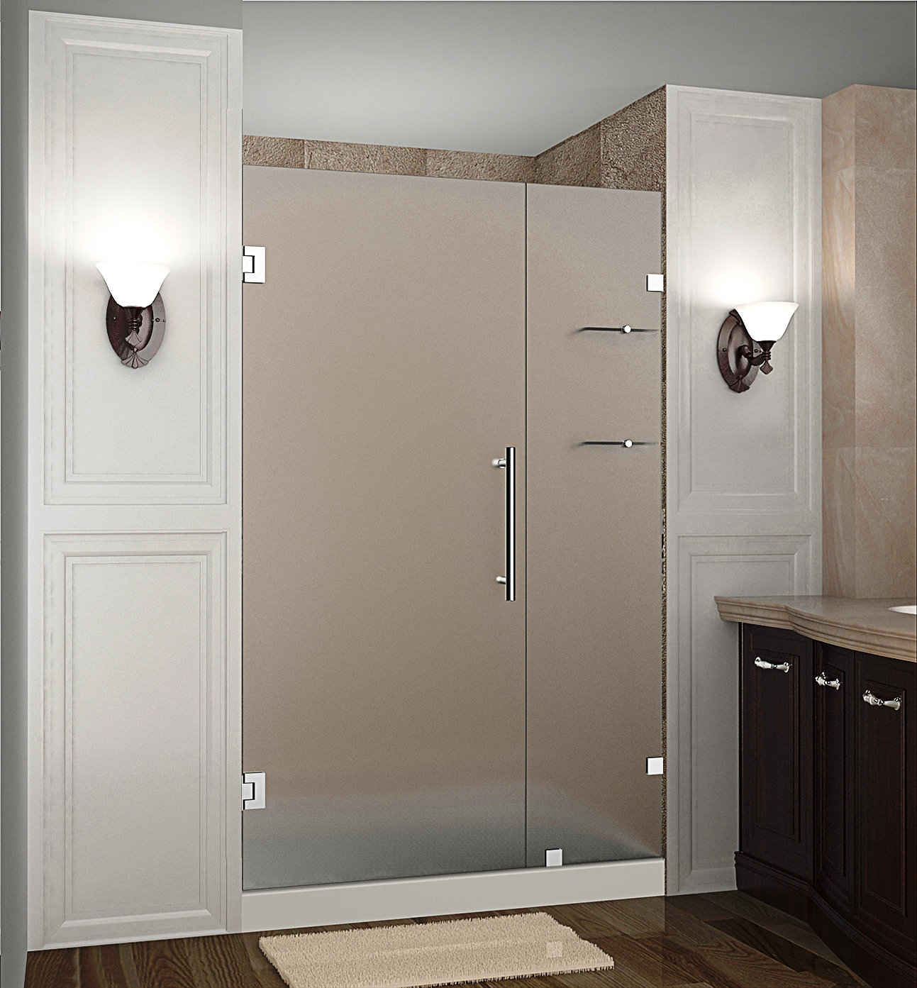Aston Nautis Gs 38 X 72 Hinged Completely Frameless Shower Door