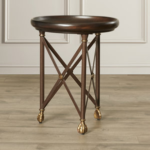 Lewiston Round X End Table by Darby Home Co