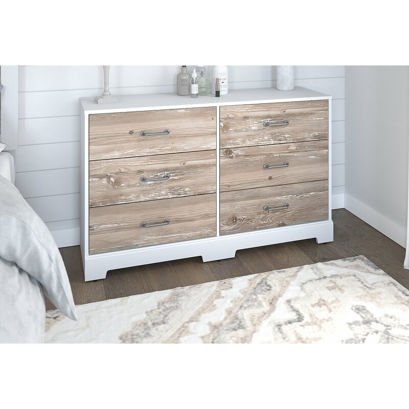 Kathy Ireland Home By Bush Furniture River Brook 6 Drawer Double