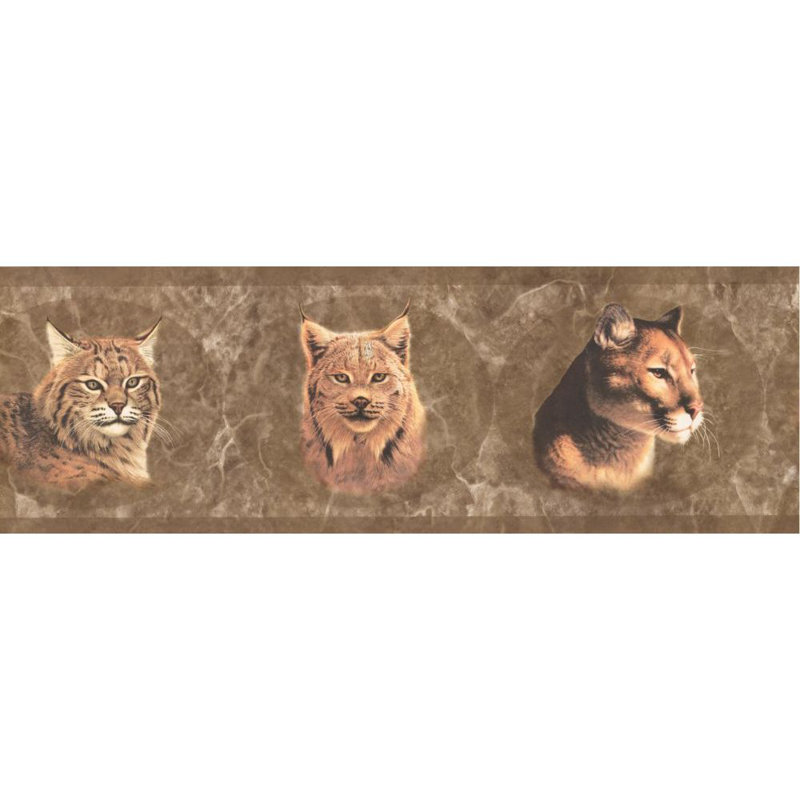 Millwood Pines Clapp Wild Cats 15 L X 8 W Wallpaper Border Wayfair