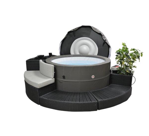 Swift Current V2 5-Person 125-Jet Plug and Play Spa with Surround Furniture Package by Canadian Spa Co