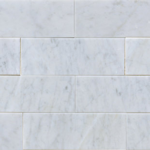 Faux Marble Subway Tile Wayfair 3 X 8 Marble Subway Tile In White Carrara
