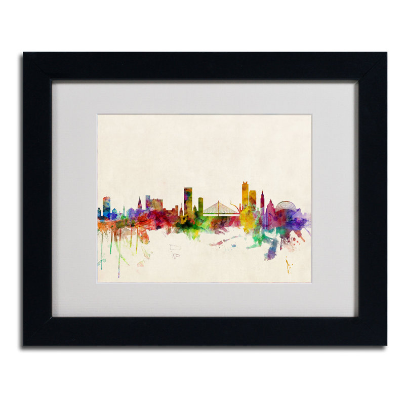 Trademark Art Liege Belgium By Michael Tompsett Matted Framed Graphic Art Wayfair A typographic text map of the united states of america. wayfair