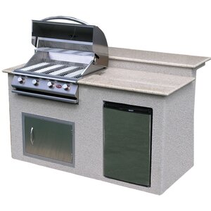 4-Burner Built-In Propane Gas Grill with Cabinet