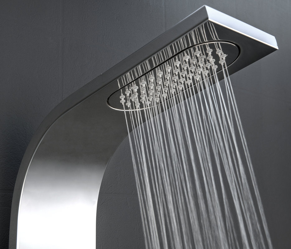 AKDY Pressure Balance Tower Rainfall Shower Panel System Diverter/Dual