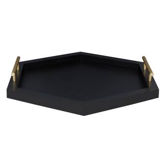 black serving tray for ottoman