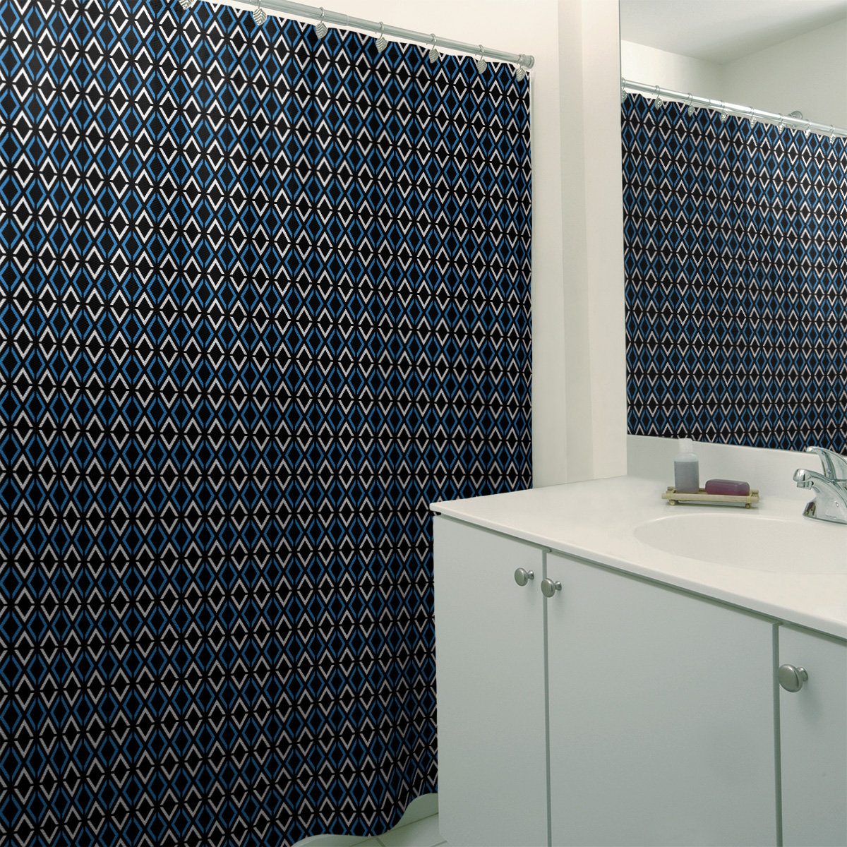 East Urban Home Katelyn Elizabeth Two Colour Arrow Diamonds Shower