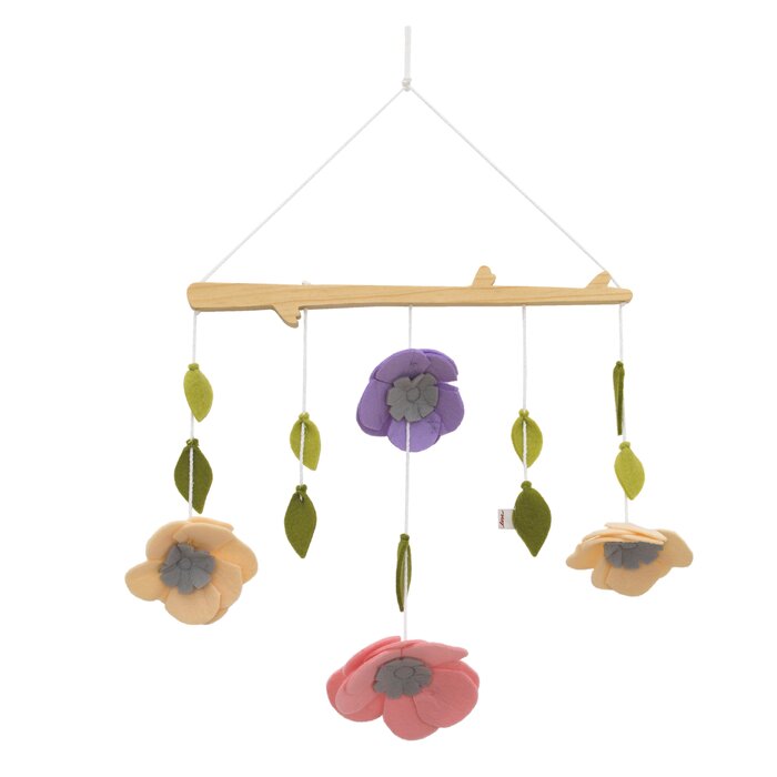 Painterly Floral Nursery Ceiling Mobile