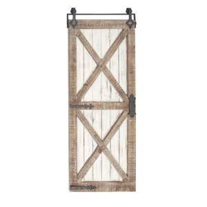 Farmhouse Rectangular Wood and Metal Interior Door