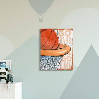 Harriet Bee Go Hard Basketball Hoop Orange Sports Design Wayfair