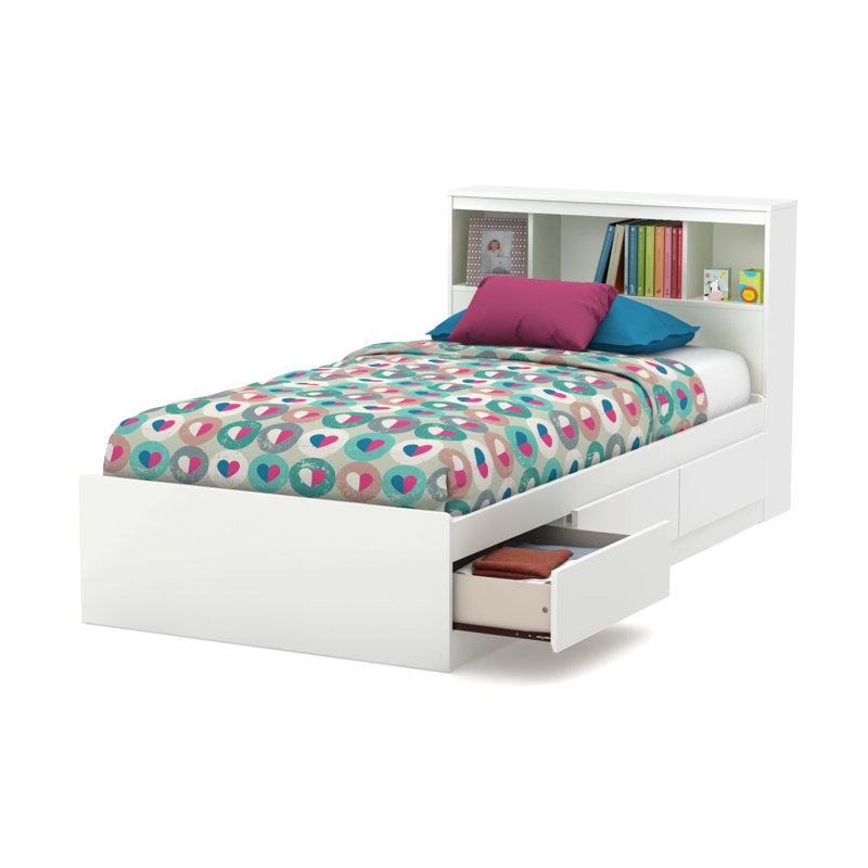captains bed twin white
