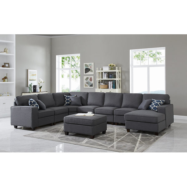 Yateley Symmetrical Modular Sectional With Ottoman By Latitude Run Find