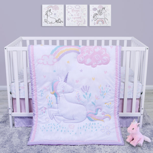 unicorn cot bedding set