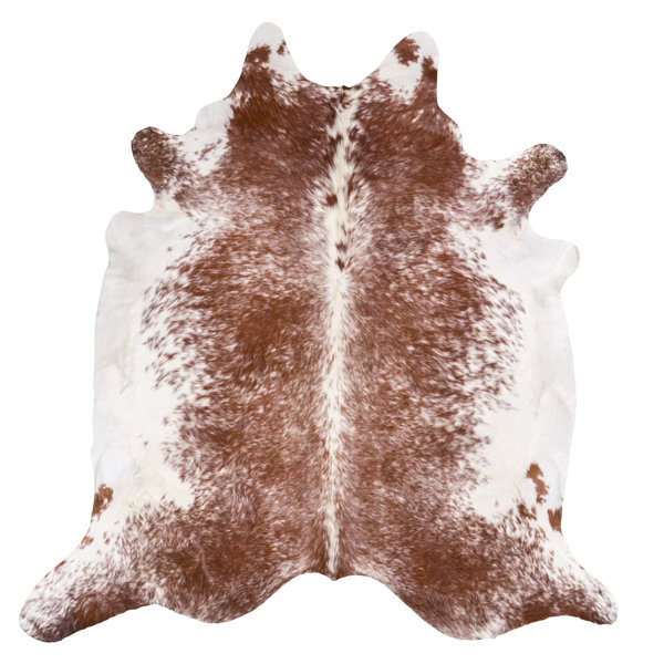 One-of-a-Kind Poplin Brazilian Handmade Cowhide Salt and Pepper Area Rug by Union Rustic