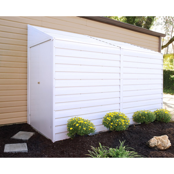 arrow yardsaver 4 ft 1 in w x 9 ft 8 in d metal lean to storage shed reviews wayfair - Garden Sheds 5 X 9 arrow yardsaver 4 ft 1 in w x 9 ft 8 in d metal lean to storage shed reviews wayfair - Garden Sheds 5 X 9