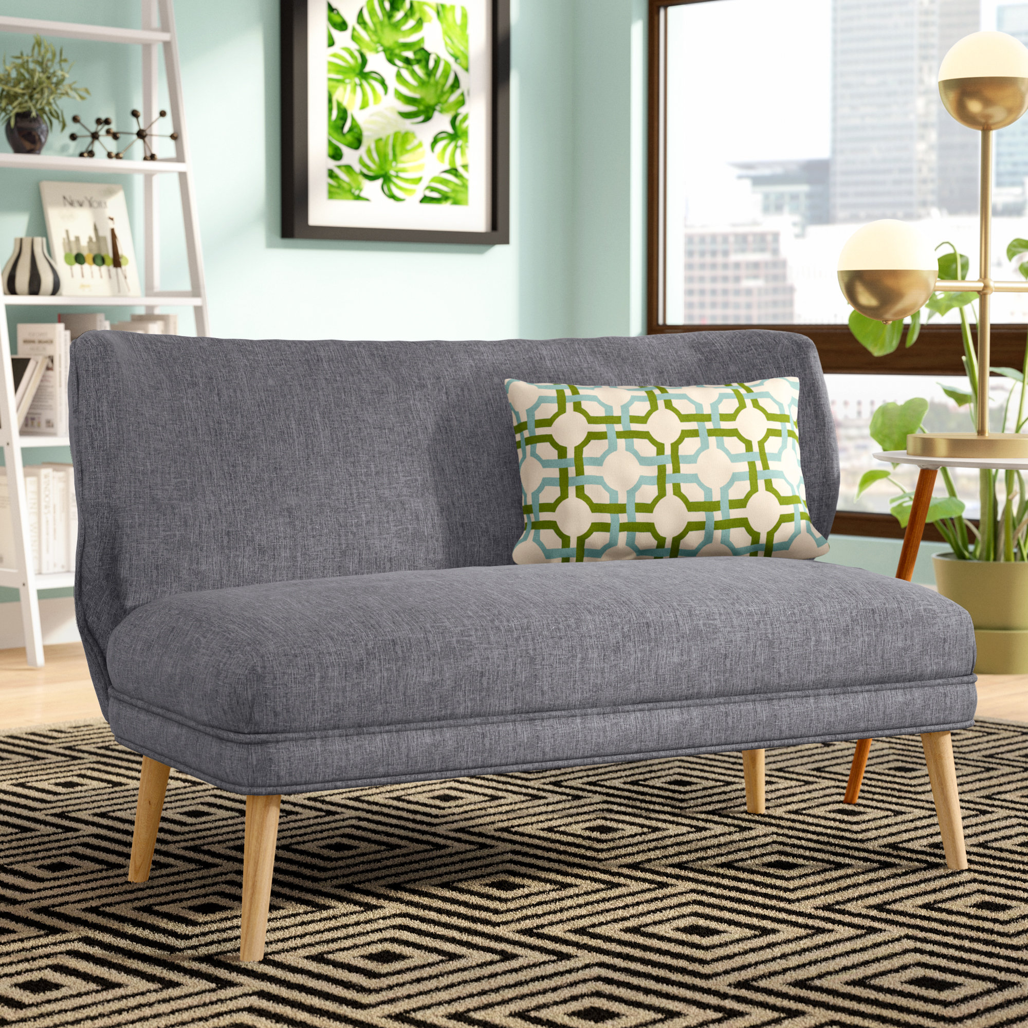 Langley Street Raleigh Fabric Settee Reviews Wayfair