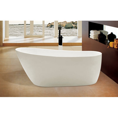 68 x 31 Freestanding Soaking Bathtub Alfi Brand