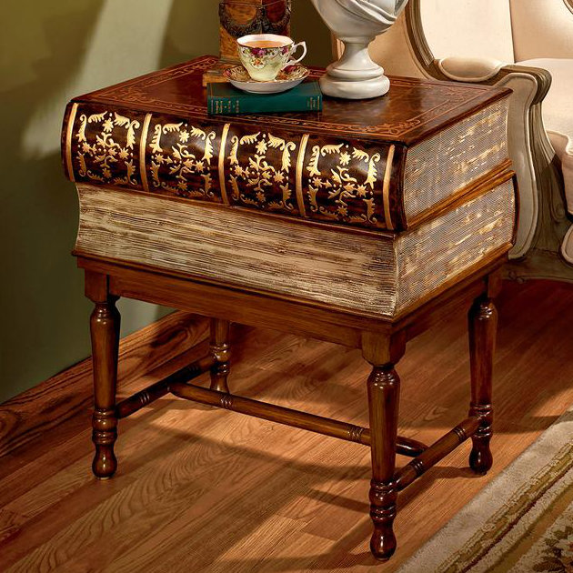 Design Toscano Stacked Books Of Shakespeare Wooden End Table Wayfair