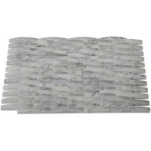 Carrera Floor Tile Wayfair 0 38 X 3 Marble Mosaic Tile In White Carrera