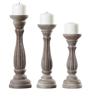 3 Piece Pillar Candlestick Set