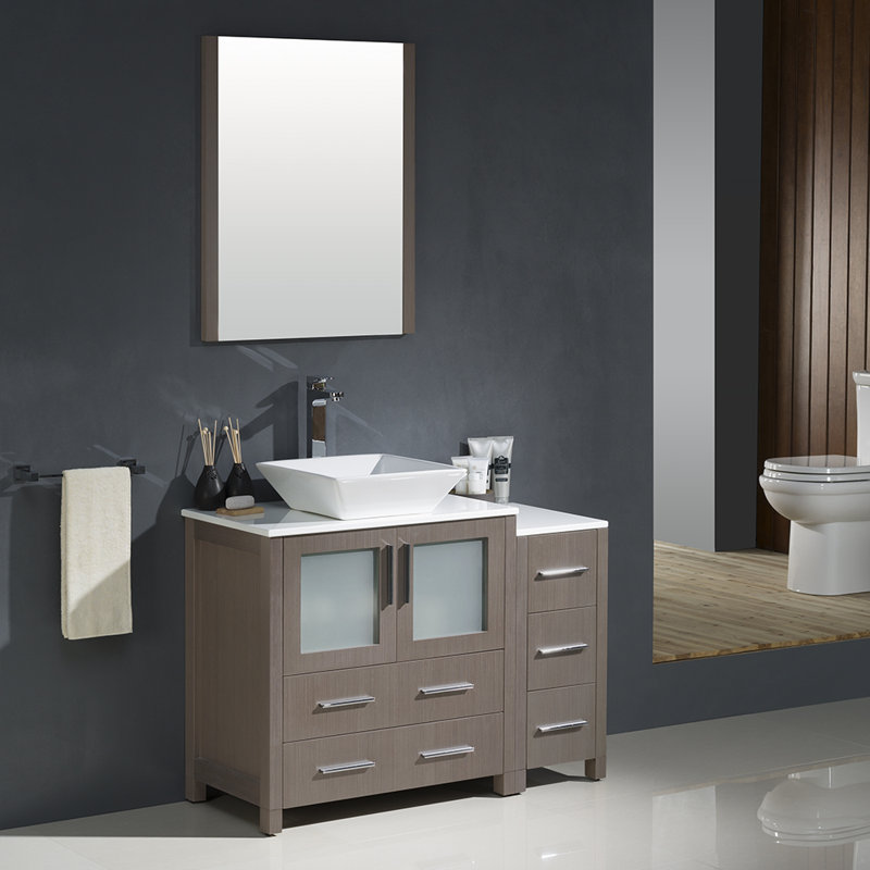 Fresca Torino 42" Single Modern Bathroom Vanity Set with Mirror