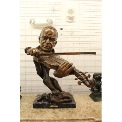 Musician Bust of Violin Musician Statue Nifao Statues