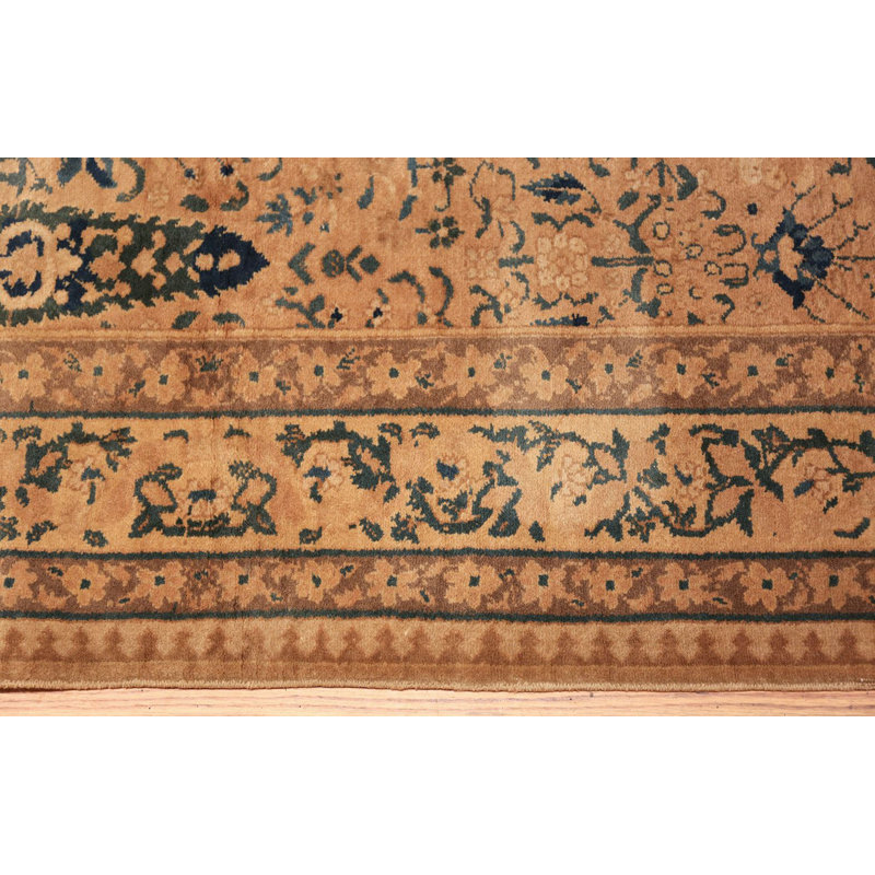 Nazmiyal Collection Indian Decorative Antique Blue Brown Area Rug