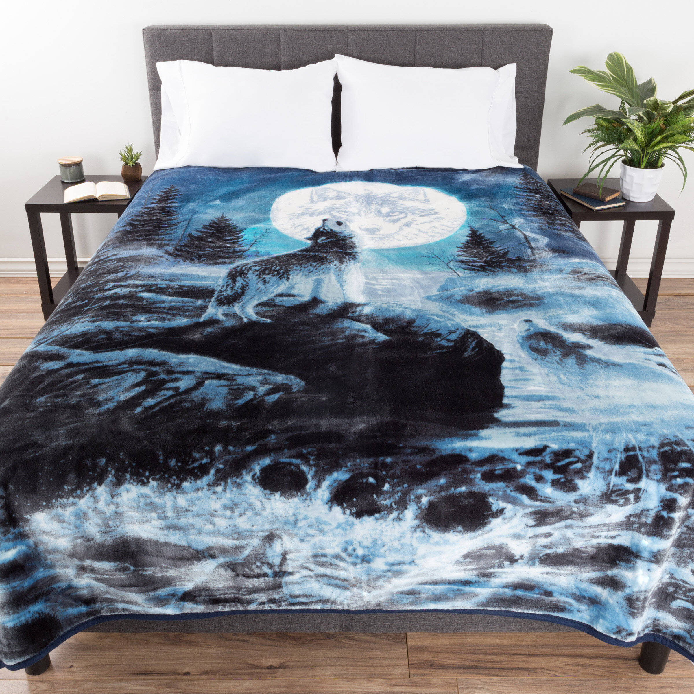 Comfortable Breathable Home Must Haves Bed Luxurious Plush Throw Blanket Black Super Soft 
