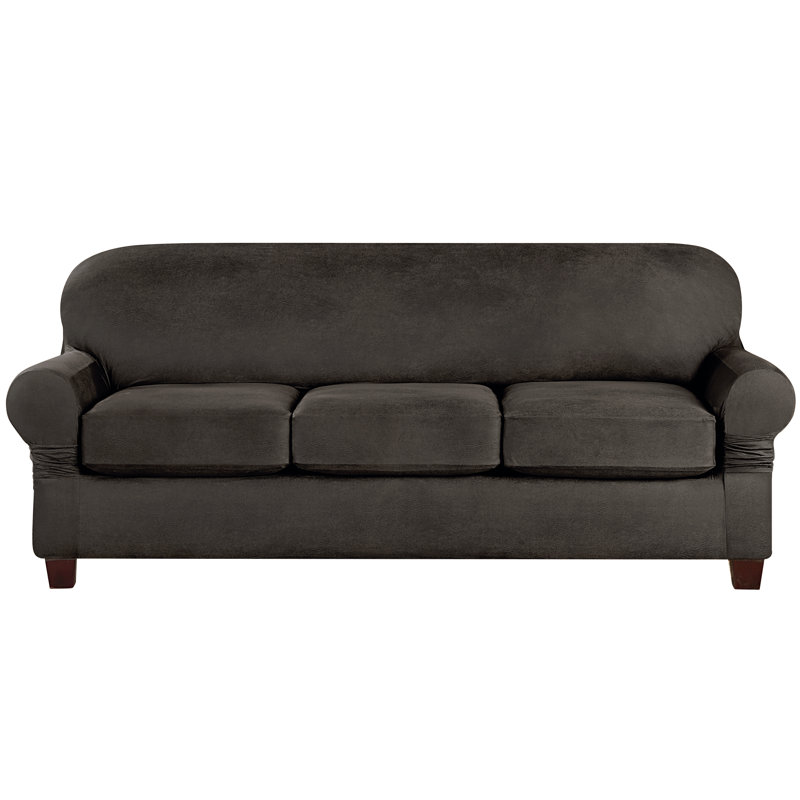 Sure Fit Vintage Leather Furniture Stretch Box Cushion Sofa
