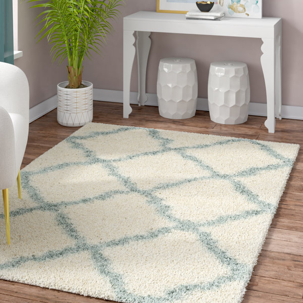 Charmain Ivory/Light Blue Area Rug by Willa Arlo Interiors