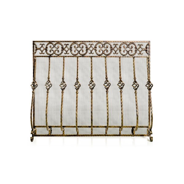 Tuscany Single Panel Steel Fireplace Screen By Ornamental Designs