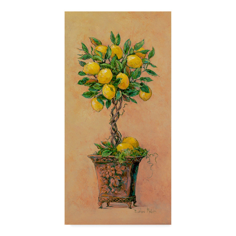 Fleur De Lis Living Potted Lemons Acrylic Painting Print On