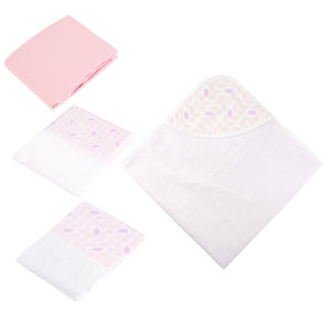 Ben and Noa Percale Petal 4 Piece Crib Bedding Set
