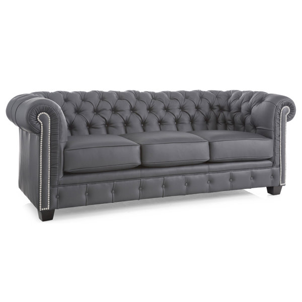 Melany Tufted Leather Chesterfield Sofa By 17 Stories