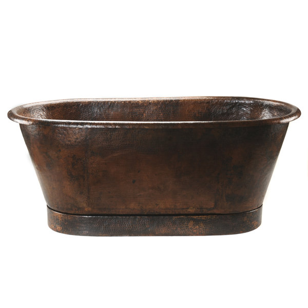 72 x 28 Hammered Copper Modern Slipper Bathtub by Premier Copper Products