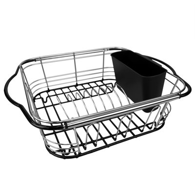 Expandable over the Sink Steel Dish Rack Home Basics