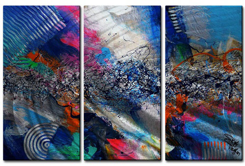 All My Walls Chicago Jazz 2 By Skye Taylor 3 Piece Painting