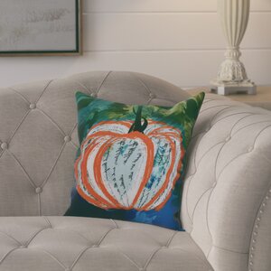 Ames Artistic Pumpkin Outdoor Throw Pillow