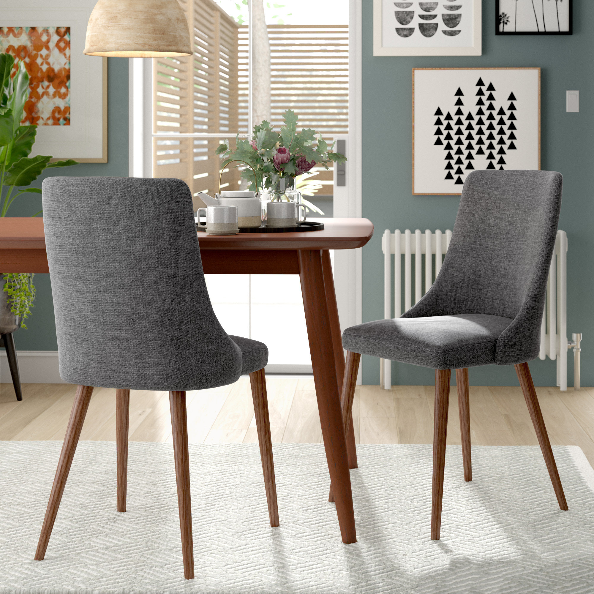 doolin midcentury upholstered dining chair