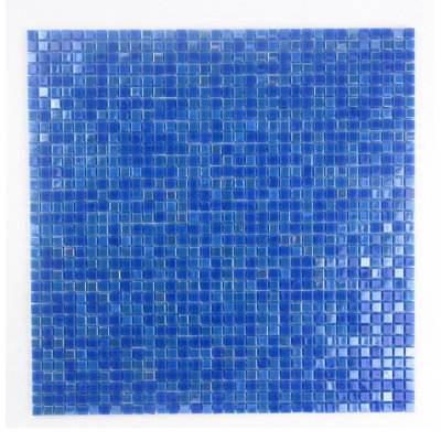 Galaxy Abolos 1 X 1 Blue Glass Handmade Backsplash Bathroom Mosaic