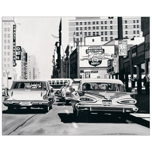 Greyhound Depot' by Bertrand Vintage Advertisement on Wood East Urban Home