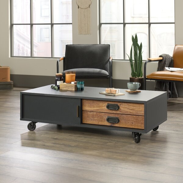 Loehr Wheel Coffee Table With Storage By Trent Austin Design