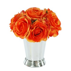 Bouquet Rose Floral Arrangement in Decorative Vase